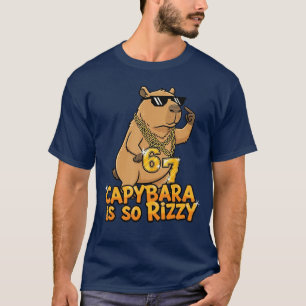 Camiseta Capivara engraçada é tão Rizzy Meme 67 engraçado