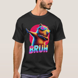 Camiseta Capivara Engraçada se Dando um Dab, Roedor Meme, C