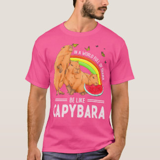 Camiseta Capivara Engraçado Animal Fofo Seja Como Capivara