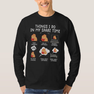 Camiseta capivara engraçado capivara roedor coisas que faço