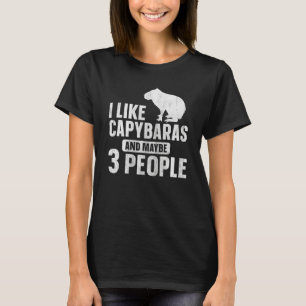 Camiseta Capivara Eu Gosto de Capivaras E Talvez 3 Pessoas