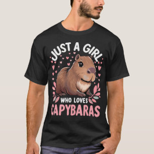 Camiseta Capivara Fofa Apenas Uma Garota Que Ama Capivaras