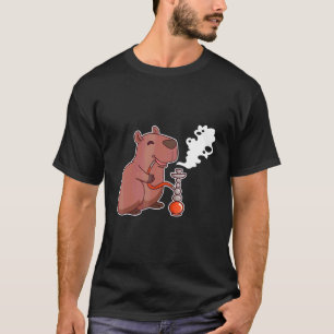 Camiseta Capivara Fofa Fumando Narguilé Shisha