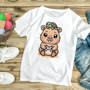 Camiseta Capivara Fofa Gamer Anime Tartaruga Kawaii Jogos