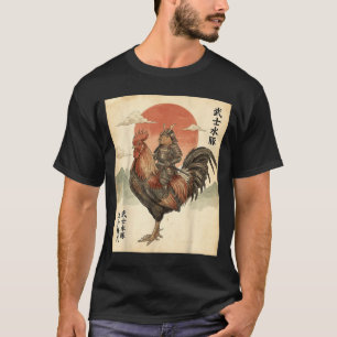 Camiseta Capivara Galo Frango Samurai Japonês Vintage
