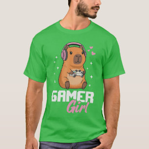 Camiseta Capivara Gamer Garota Menino de jogos