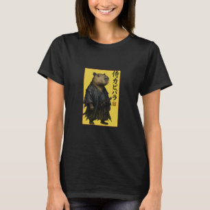 Camiseta Capivara Japonesa Fofa à Espera Estética Kawaii