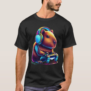 Camiseta Capivara Jogando Videogame Capy Engraçado Controla