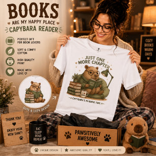 Camiseta Capivara Lendo Livro – Só Mais Um Capítul