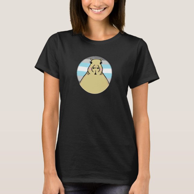 Camiseta Capivara LGBTQIA+ em Círculo de Arco-íris do Orgul (Frente)