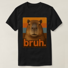 Camiseta Capivara Mal-Humorada Meme “bruh” – Animal Retrô E
