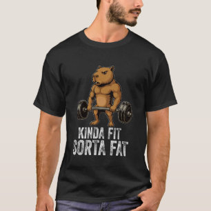 Camiseta Capivara Meio em Forma Meio Gorda Treino de Levant