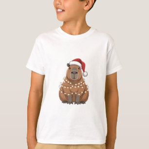 Camiseta Capivara Natal Correspondência Divertida Papai Noe