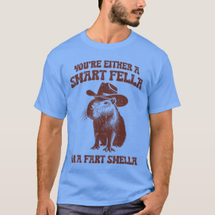 Camiseta Capivara Ou Cara Inteligente Fart Smella Homens En