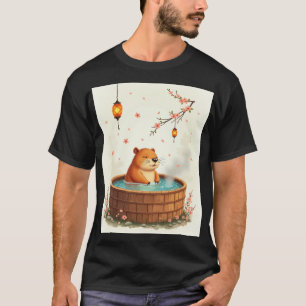 Camiseta Capivara Relaxamento na Banheira de Hidromassagem
