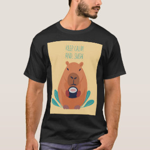 Camiseta Capivara Segurando Sushi