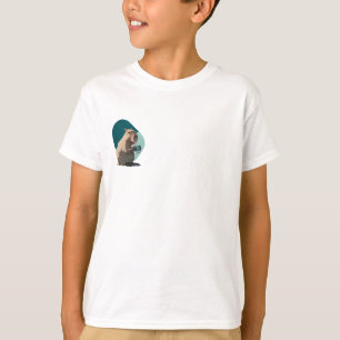Camiseta Capivara Segurando Xícara de Café Crianças