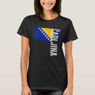 Camiseta Capljina Bósnia Bandeira Para Homens Bósnios Mulhe