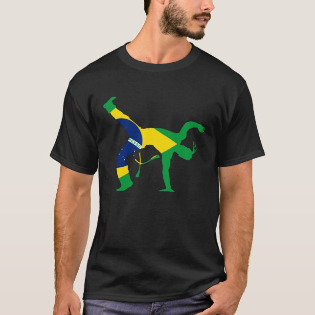 Camiseta Capoeira Bencao Brazil Flag (Frente)