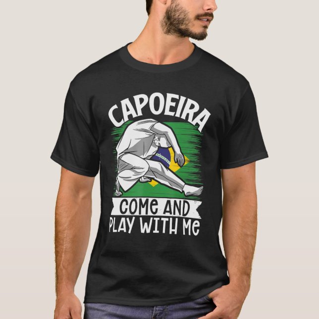 Camiseta Capoeira Brasileira Dança Capoeiracoma Marcial E (Frente)