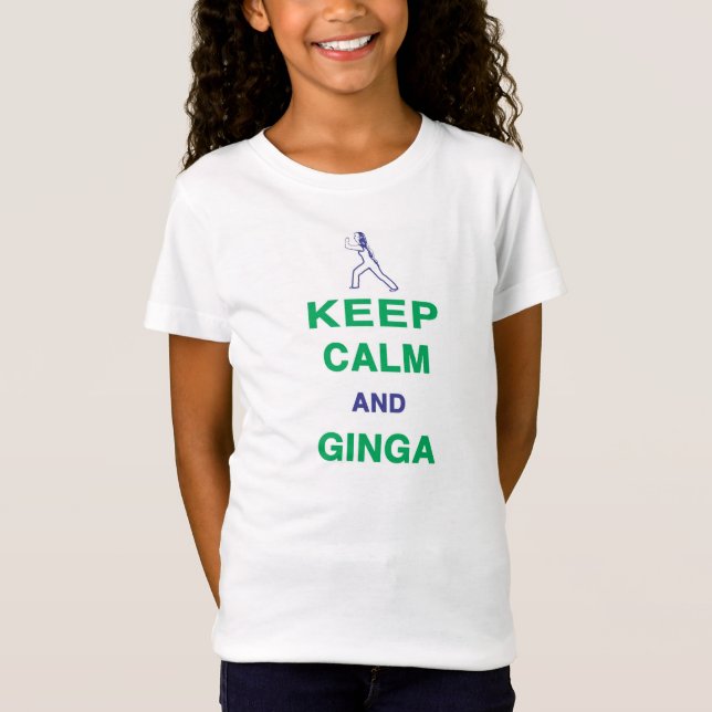 Camiseta Capoeira: Mantenha a calma e o Ginga (Frente)
