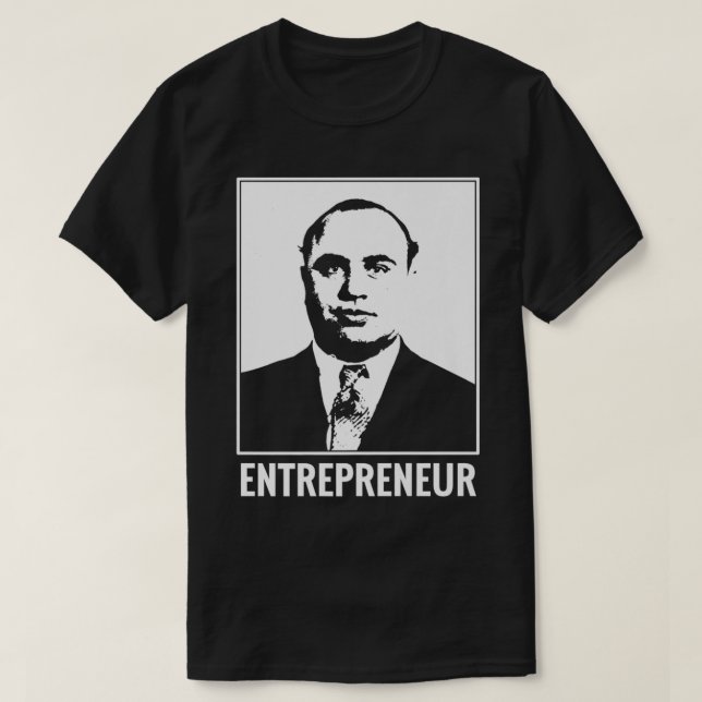 Camiseta Capone Empreendedor Tio Al Gangster Empresário (Frente do Design)