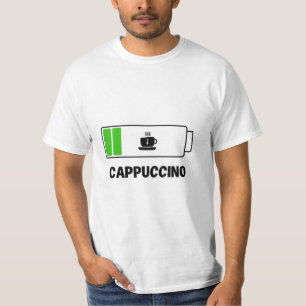 Camiseta 'CAPPUCCINO -tipografia simples única