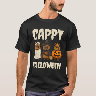 Camiseta Cappy Halloween Capivara Fantasma Bruxa Abóbora Di