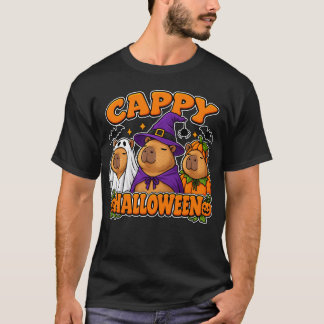 Camiseta Cappy Halloween Capivara Fantasma Bruxa Abóbora En