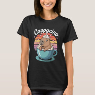 Camiseta Cappycino Capivara na Xícara de Café