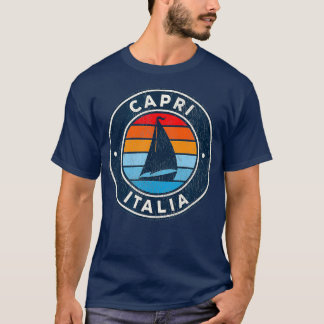 Camiseta Capri Itália Vintage Sailboat Retro 70s