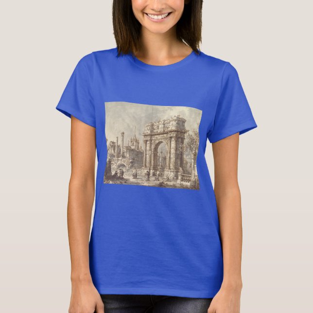 Camiseta Capriccio com arco triunfal romano (Frente)
