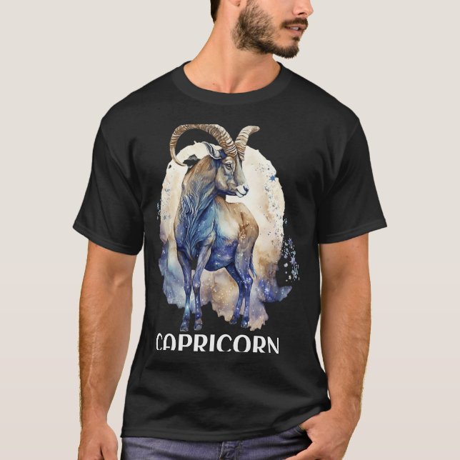Camiseta Capricorn Caps Zodiac Saturn Ruled Astrological Go (Frente)