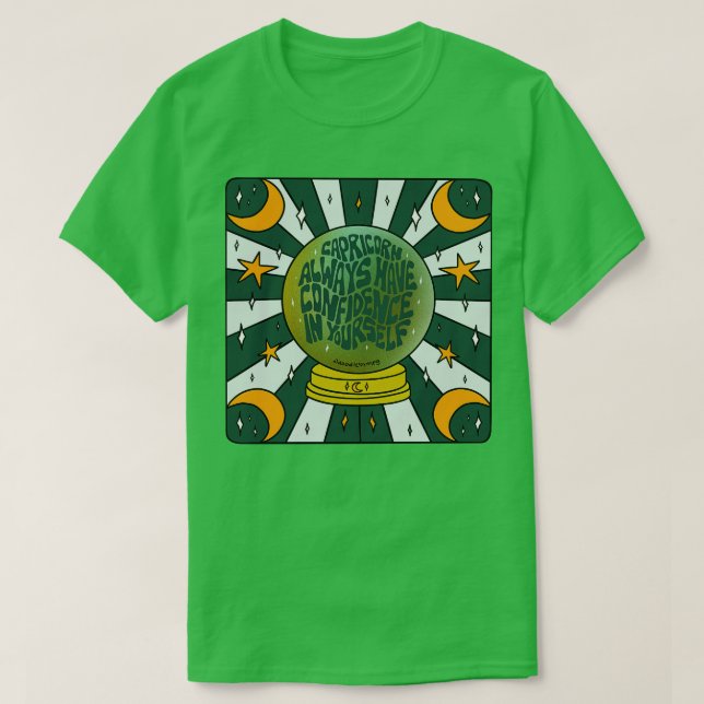 Camiseta Capricorn Crystal Ball (Frente do Design)