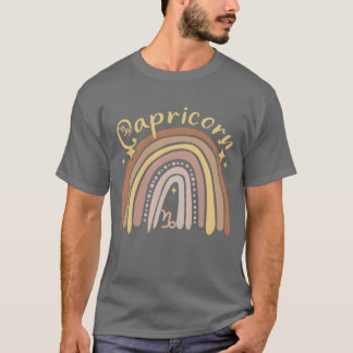 Camiseta Capricorn Zodiac Bohemian Boho Rainbow 70s Vintage