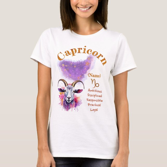 Camiseta Capricorn Zodiac Sign T-Shirt (Frente)