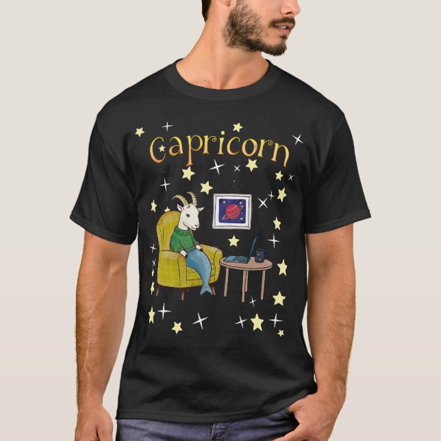 Camiseta Capricórn Zodiac - Sinal T-Shirt (Frente)