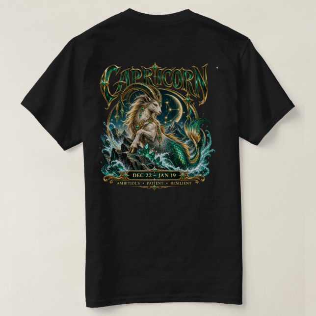 Camiseta Capricórnio (Verso do Design)