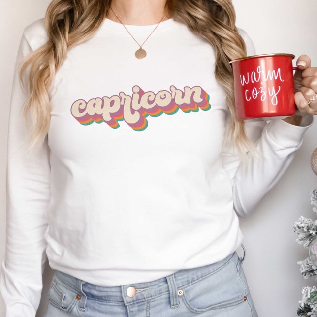 Camiseta Capricórnio Astrologia Aniversário Presente Sinal  (Criador carregado)