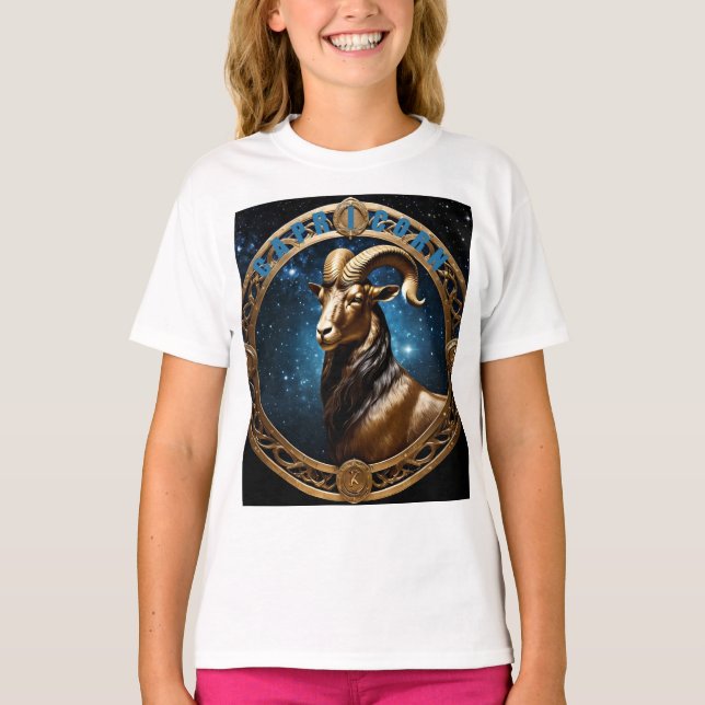 Camiseta Capricórnio astrologia Zodiak (Frente)