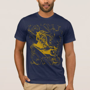 Camiseta Capricórnio Constelação Map Vintage Hevelius 16