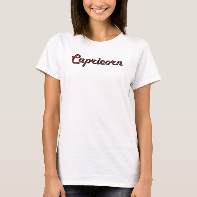 Camiseta Capricórnio em Garnets (Frente)