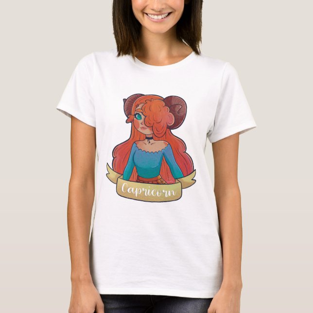 Camiseta Capricórnio Girl (Frente)