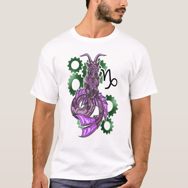Camiseta Capricórnio Horoscope Inspirou Símbolo Capricórnio (Frente)