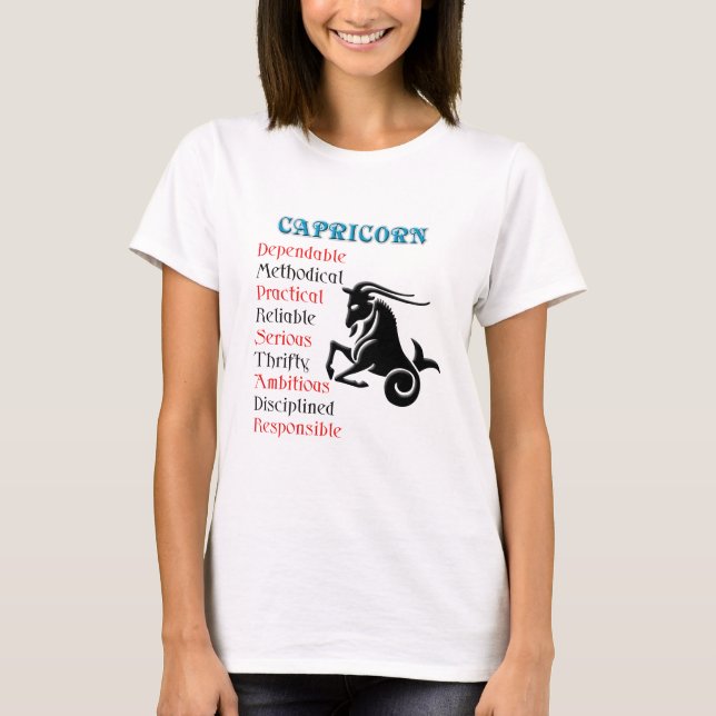 Camiseta Capricórnio Horoscópio Sinal Zodiac (Frente)