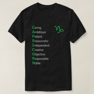 Camiseta Capricórnio Personalidade Astrologia Zodiac Horosc