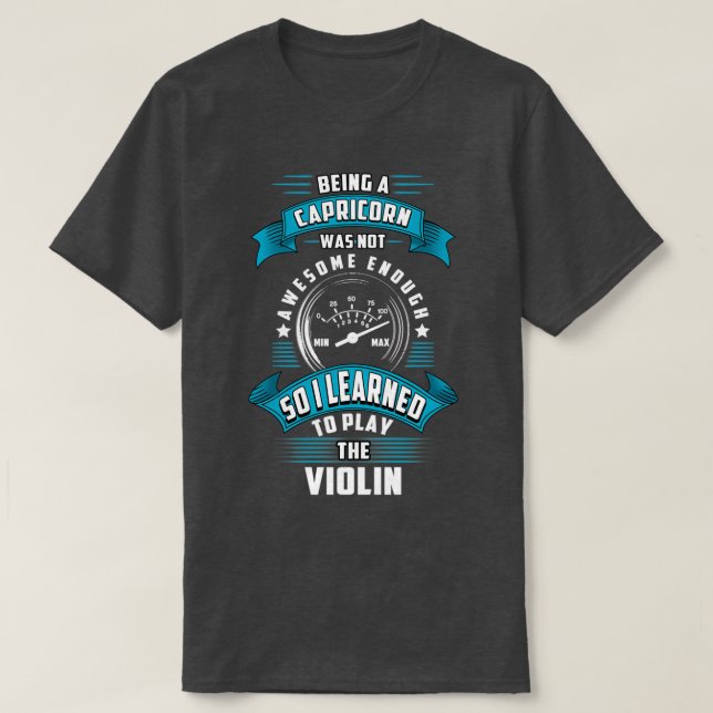 Camiseta Capricórnio violino (Frente do Design)