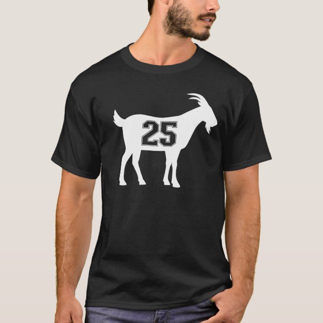 Camiseta Caprino 25 G.O.A.T. Número Vinte e Cinco Caprinos (Frente)