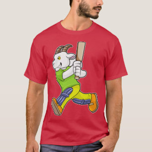 Camiseta Caprino como Batsman com morcego de críquete