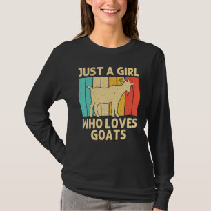 Camiseta Caprino Para Raparigas Crianças Fazenda De Capim A